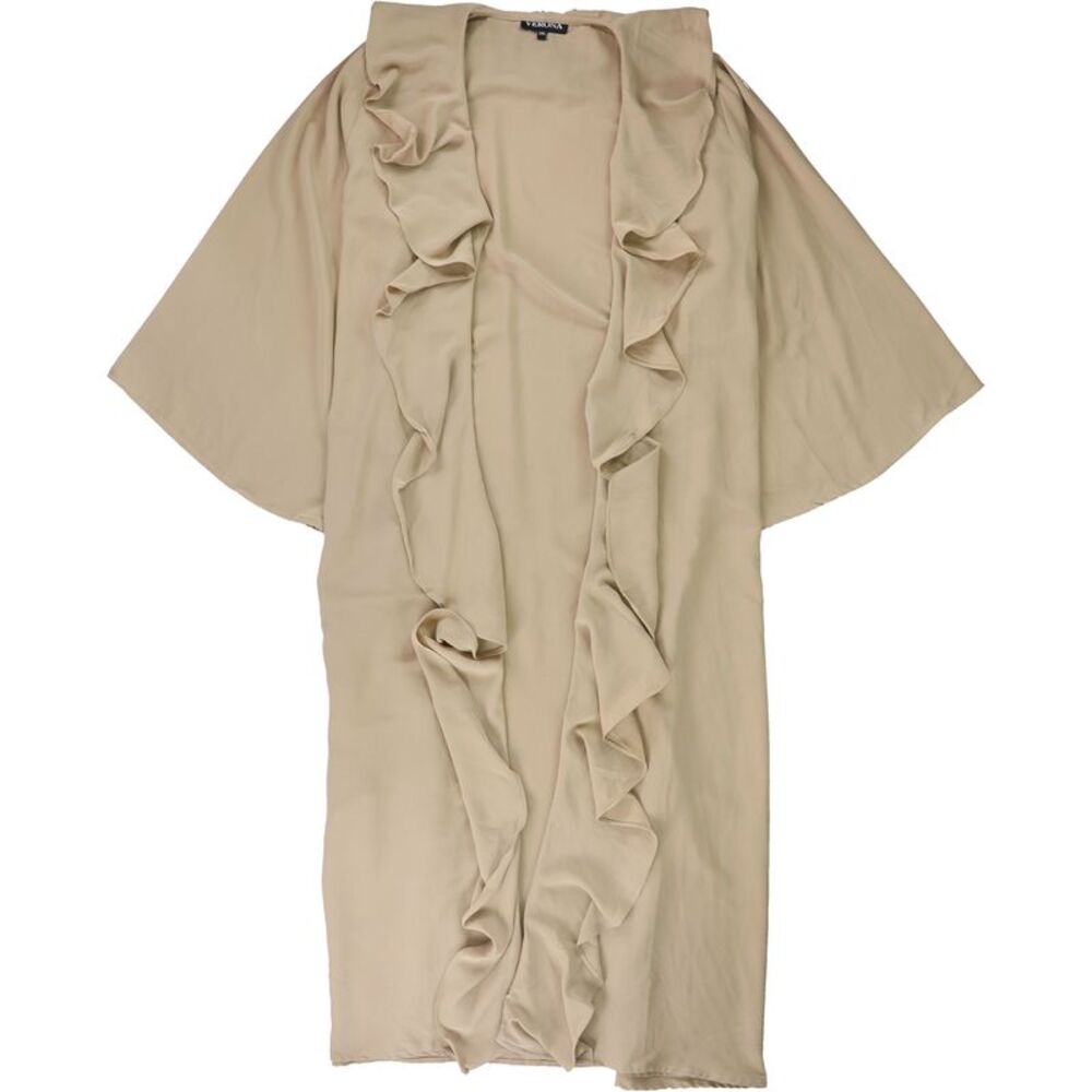 Verona Womens Open-Front Cardigan Sweater, Beige, 3XL, DM